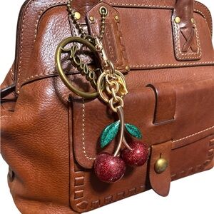 Coach Red and Gold Cherry Key Holder/Bag Charm